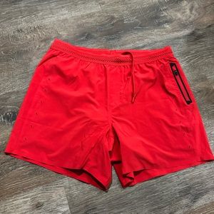 Ten thousand session short, 5”, red, excellent (never worn)